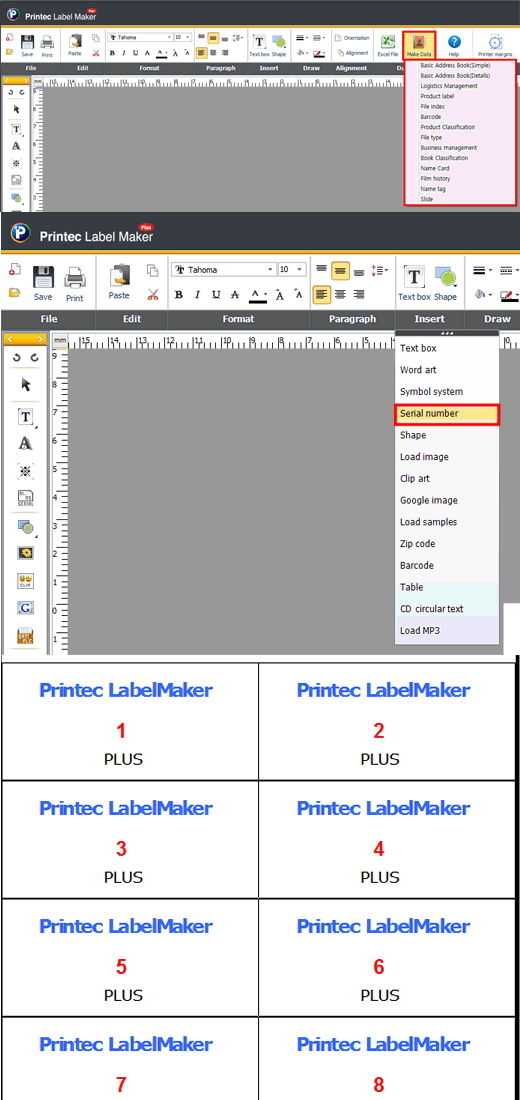 Numbering function